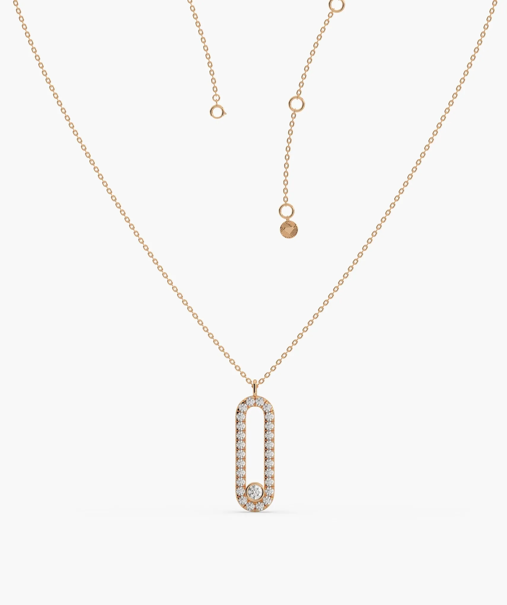 Circular Diamond Charm Pendant