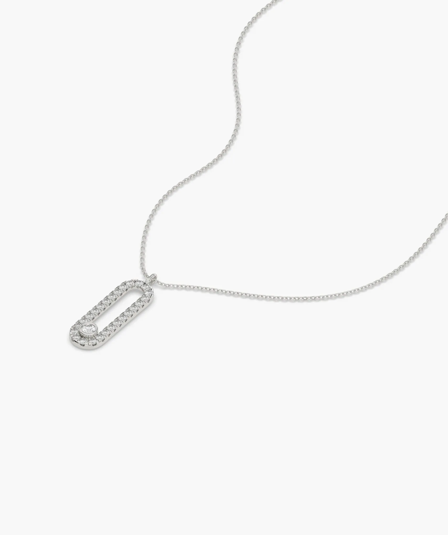 Circular Diamond Charm Pendant