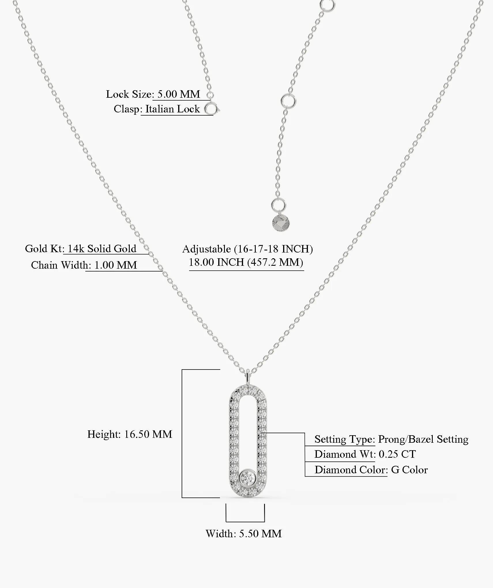 Circular Diamond Charm Pendant