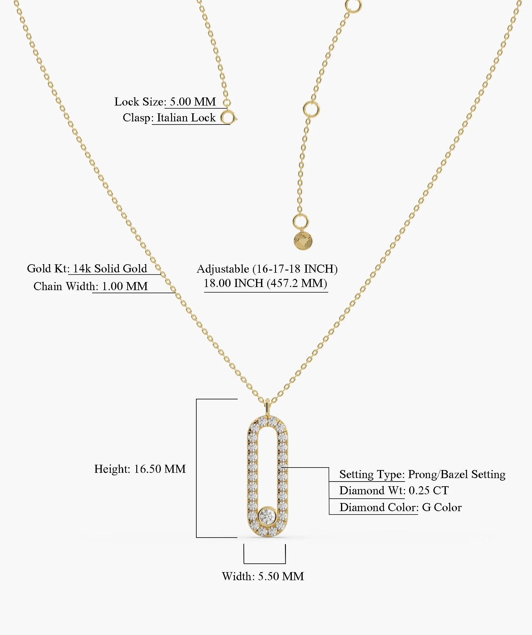 Circular Diamond Charm Pendant