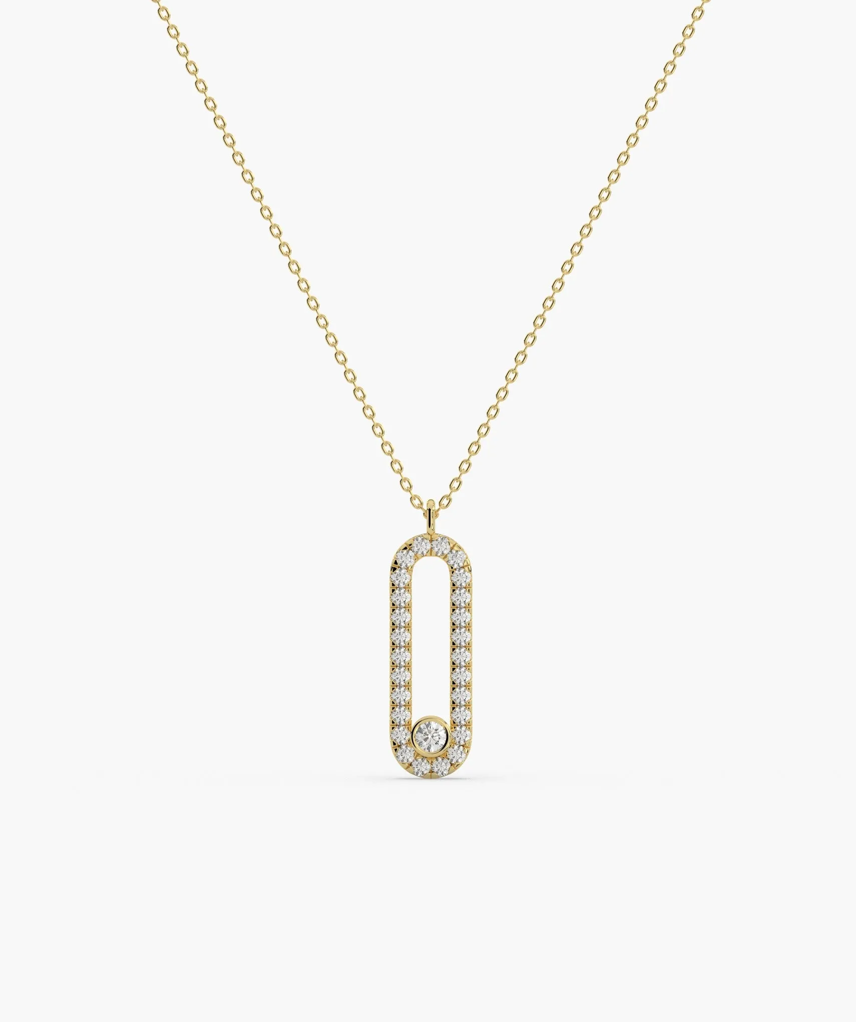 Circular Diamond Charm Pendant