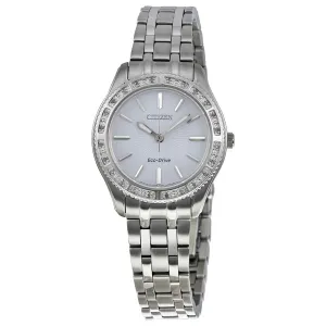 Citizen Carina White Dial Stainless Steel Ladies Watch EM0240-56A