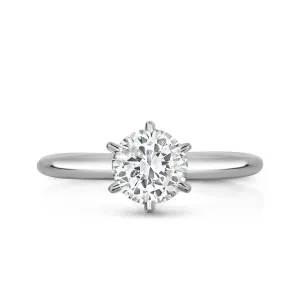 Classic Six Prong Knife Edge Ring