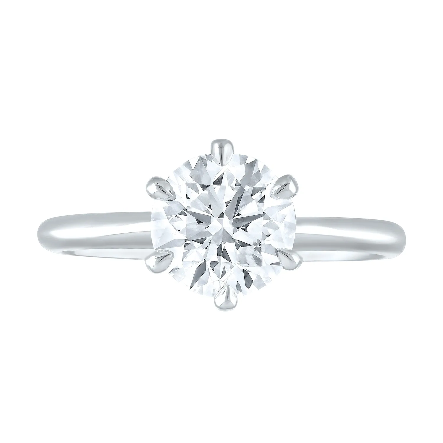 Classic Six Prong Knife Edge Ring