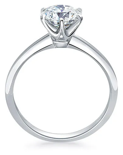 Classic Six Prong Knife Edge Ring