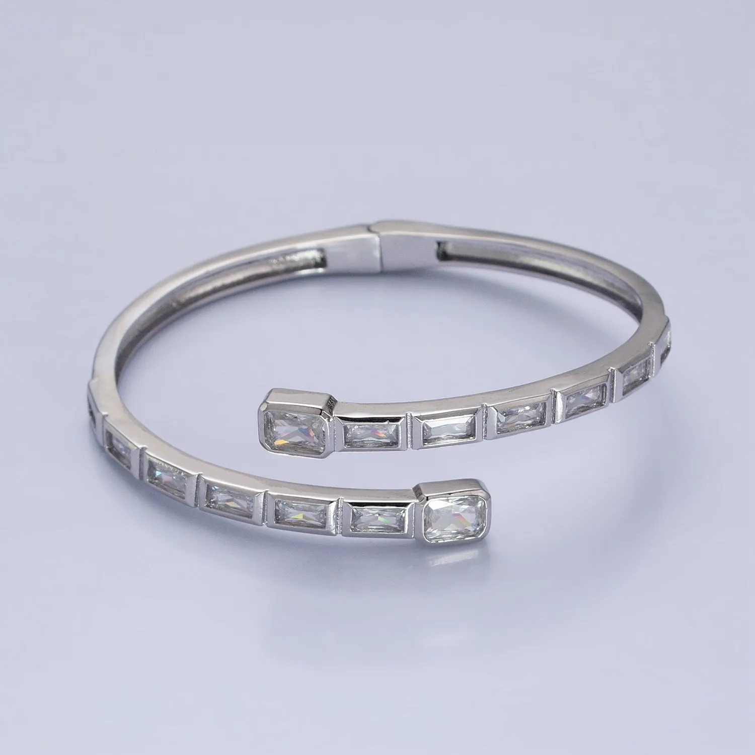 Clearance Pricing BLOWOUT Gold Wrist Bangle Emerald Cut Cz Bangle Bracelet Silver Bracelet Blue Sapphire, Emerald Green, Clear CZ WA1687 WA1688 WA1689 WA1690 WA1691