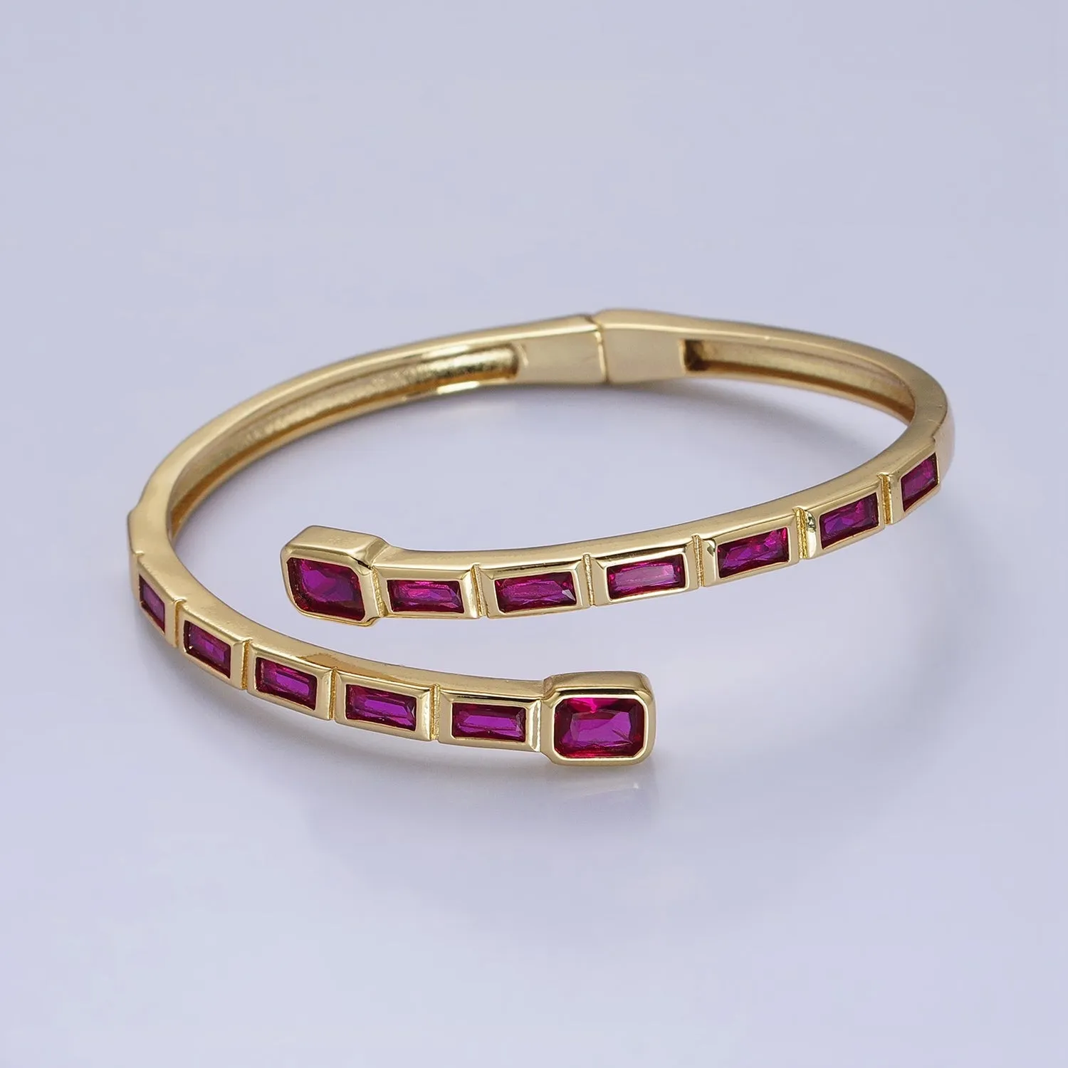 Clearance Pricing BLOWOUT Gold Wrist Bangle Emerald Cut Cz Bangle Bracelet Silver Bracelet Blue Sapphire, Emerald Green, Clear CZ WA1687 WA1688 WA1689 WA1690 WA1691