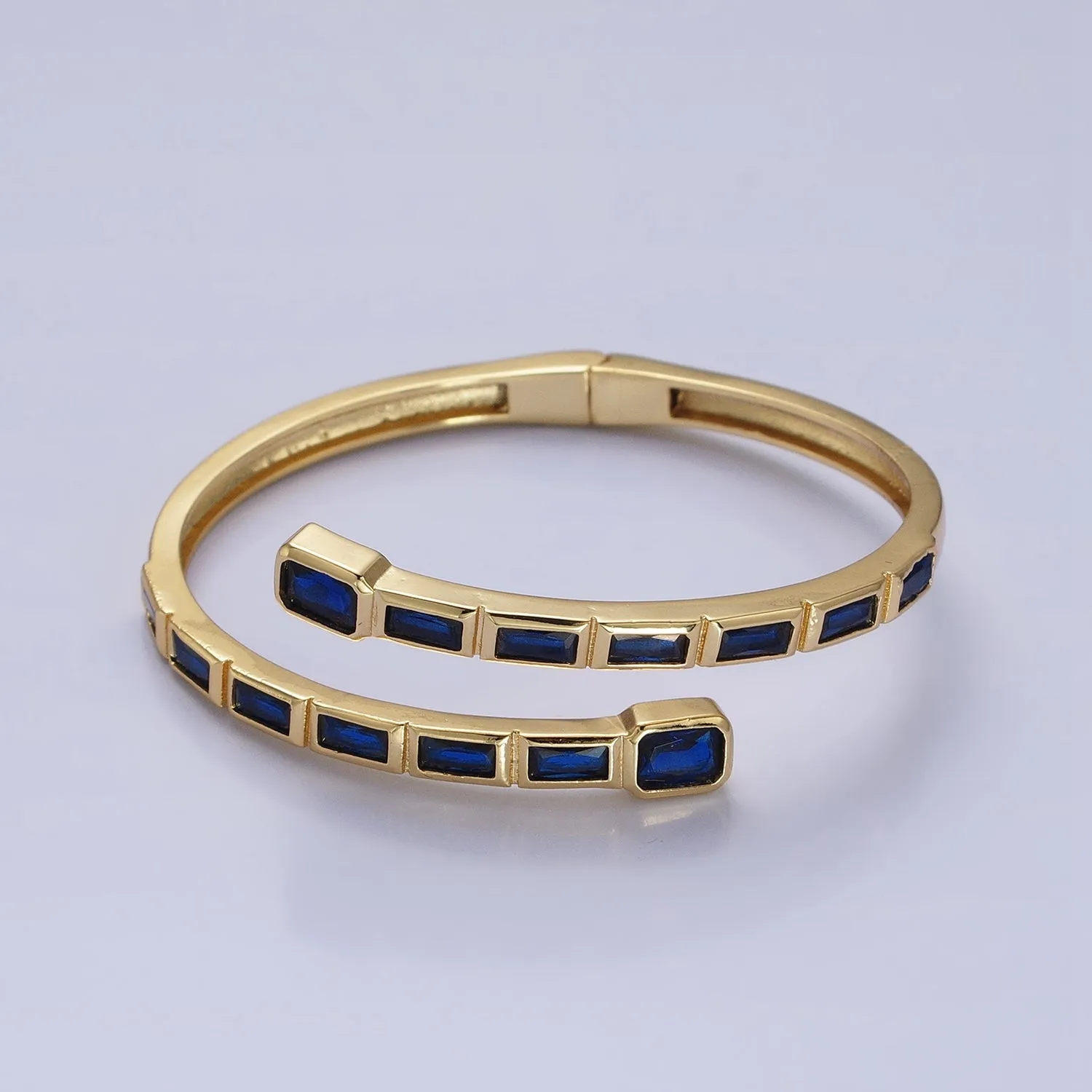 Clearance Pricing BLOWOUT Gold Wrist Bangle Emerald Cut Cz Bangle Bracelet Silver Bracelet Blue Sapphire, Emerald Green, Clear CZ WA1687 WA1688 WA1689 WA1690 WA1691