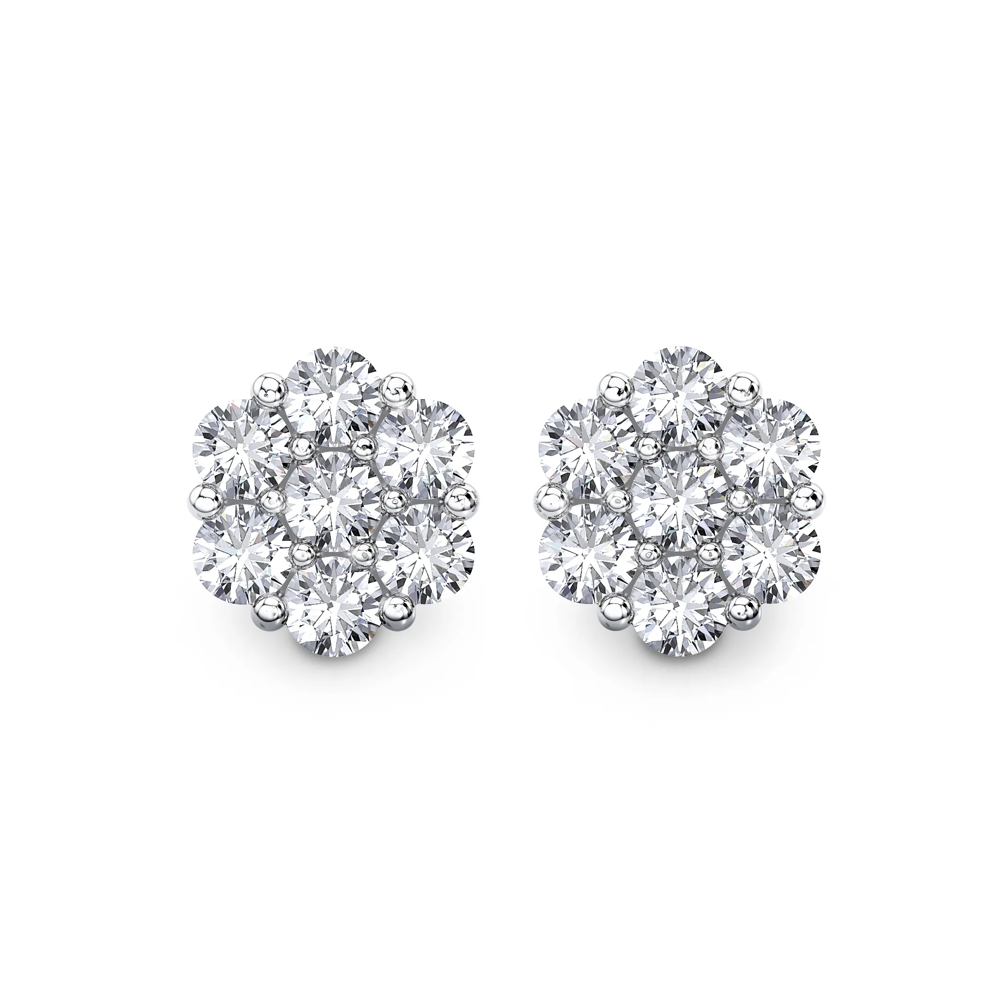 Cluster Diamond Earrings