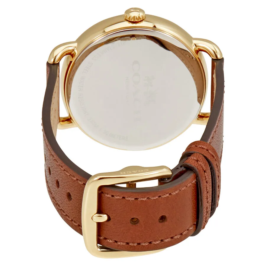 Coach Delancey White Dial Ladies Leather Watch 14502715