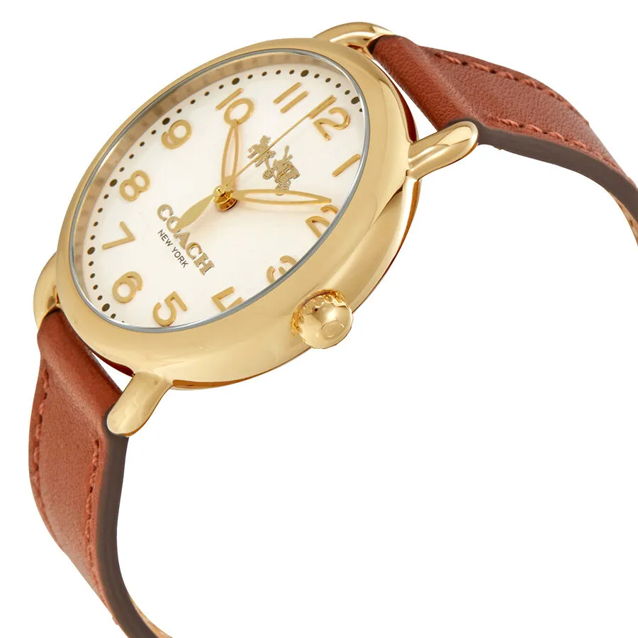 Coach Delancey White Dial Ladies Leather Watch 14502715