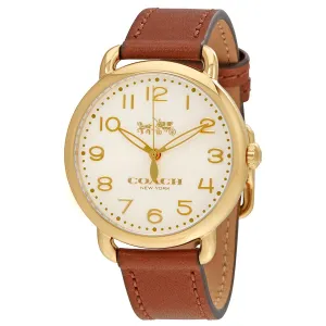 Coach Delancey White Dial Ladies Leather Watch 14502715