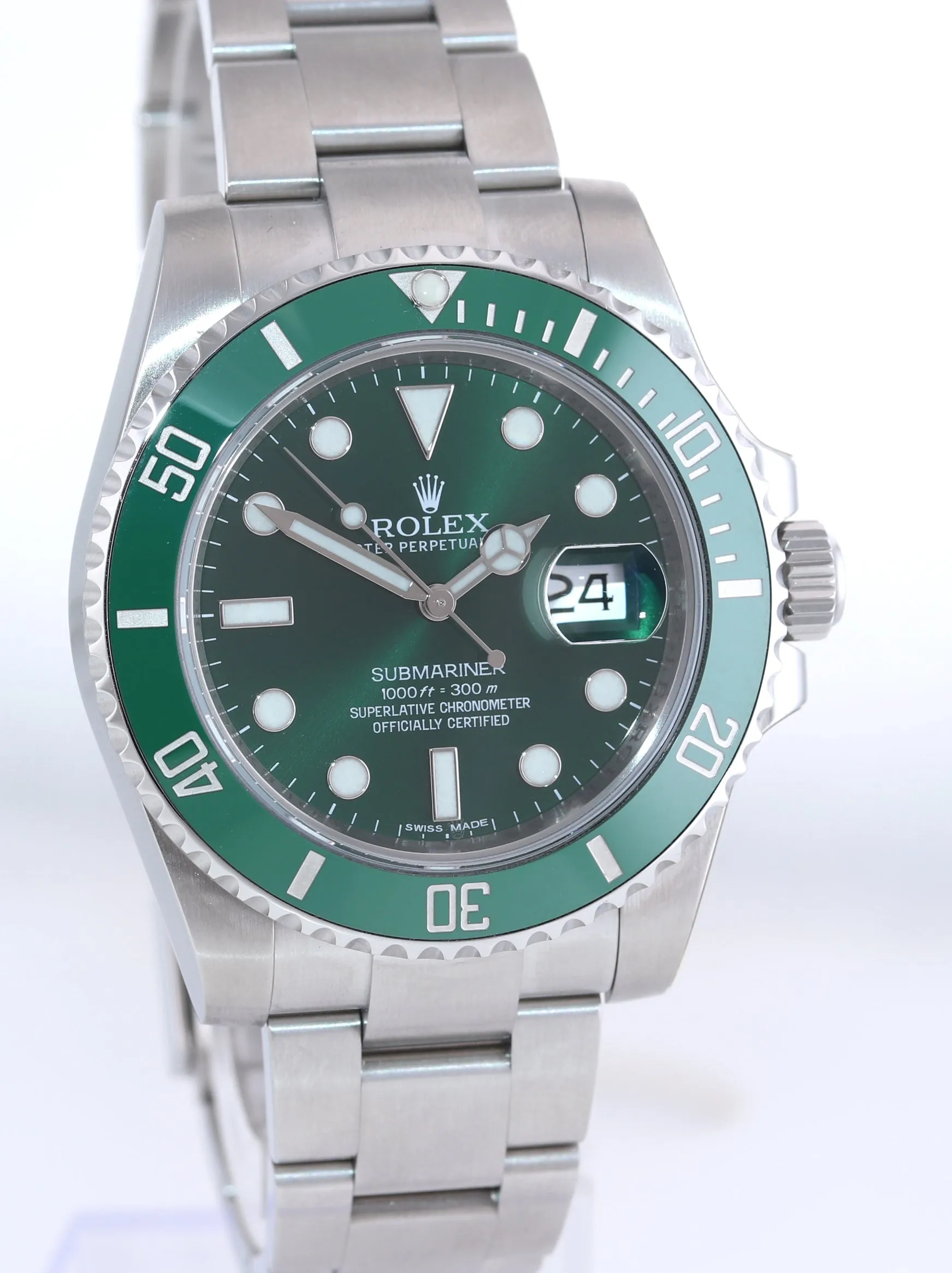 Copy of STICKERS Rolex submariner Hulk 116610LV 40mm Green Dial Ceramic Watch Box