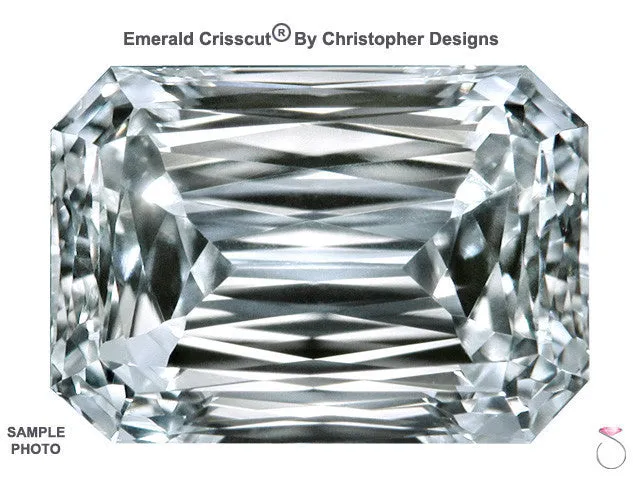 Crisscut Emerald Diamond Ring 4.20ctw in Platinum