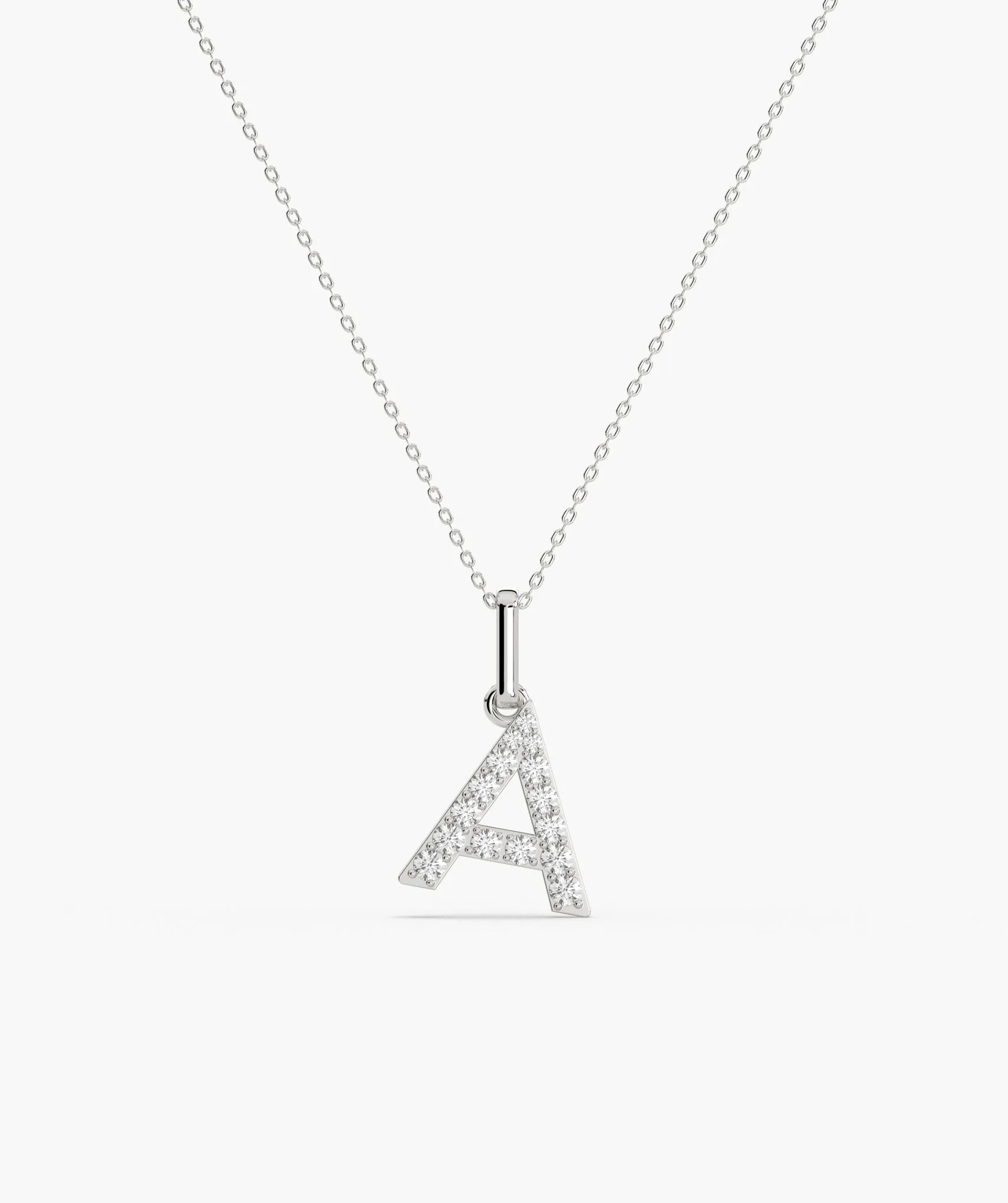 Custom A Letter Initial Diamond Pendant