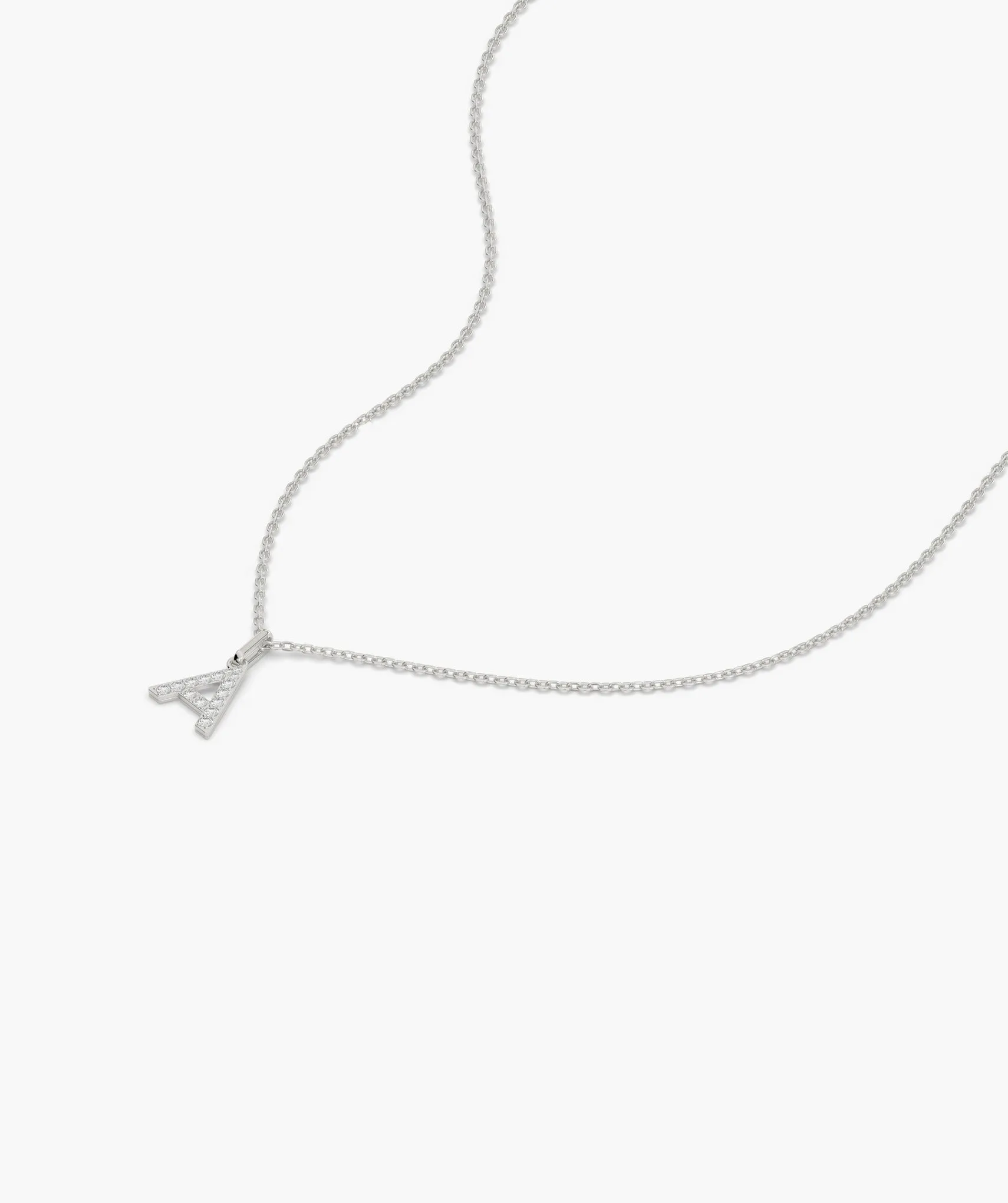 Custom A Letter Initial Diamond Pendant