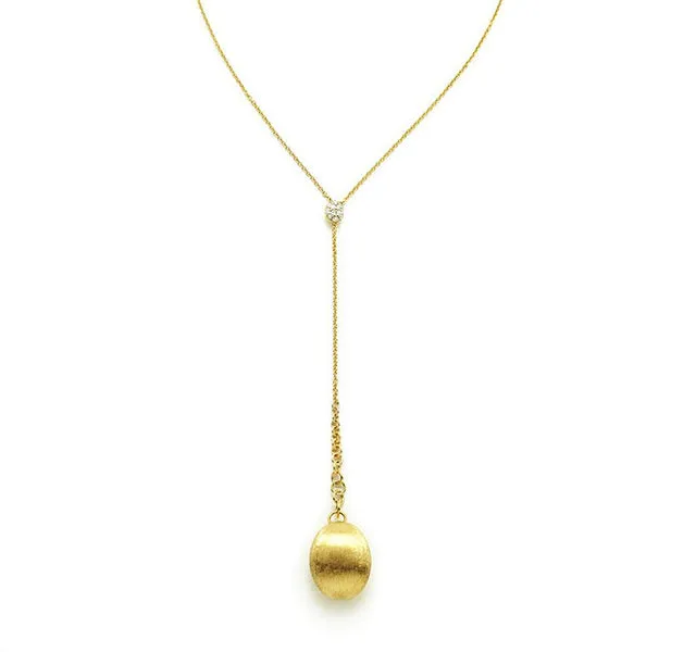 'Dancing In The Rain' Lariat Necklace with Diamonds