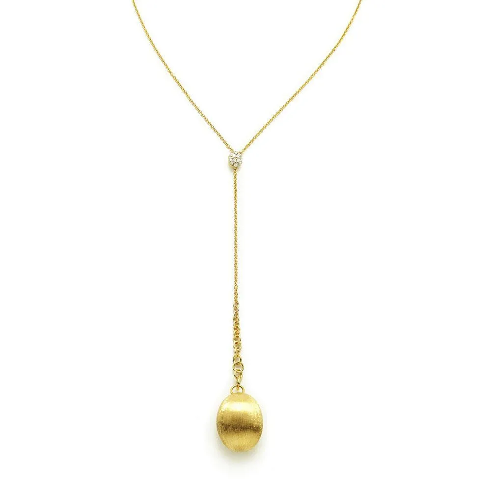 'Dancing In The Rain' Lariat Necklace with Diamonds