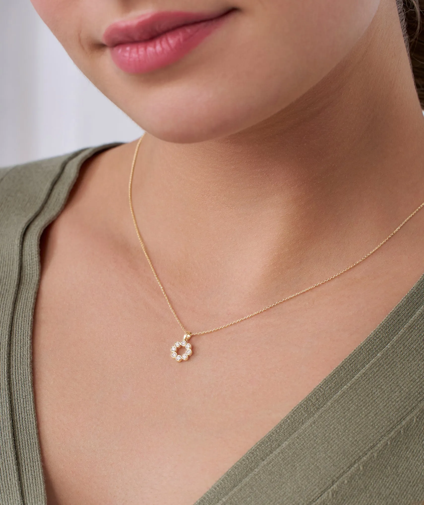Dazzling Diamond Cluster Pendant