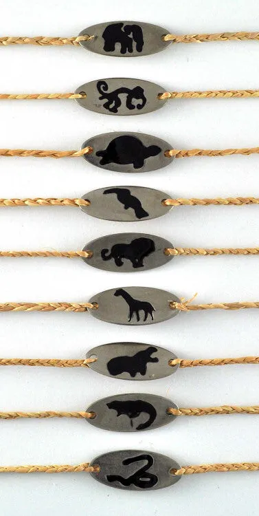 DB13- Wildlife Natural Fiber Bracelets (bundle of 25)