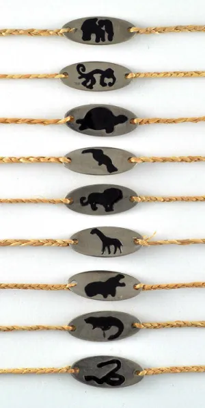 DB13- Wildlife Natural Fiber Bracelets (bundle of 25)