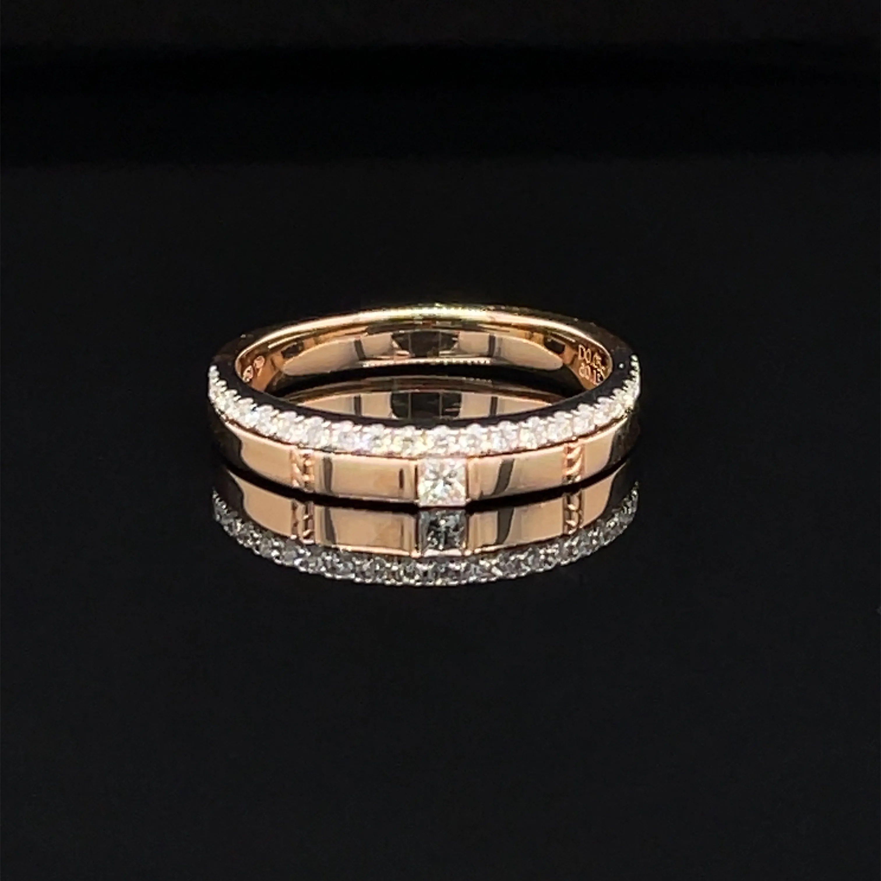 Diamond 0.20ctw Solitaire Illusion Bridal Ring in 18k Two-Tone Gold - #441 - RGDIA666776
