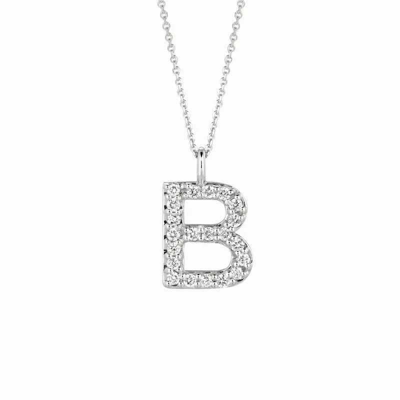 DIAMOND B NECKLACE 14K GOLD (0.19 CTW)