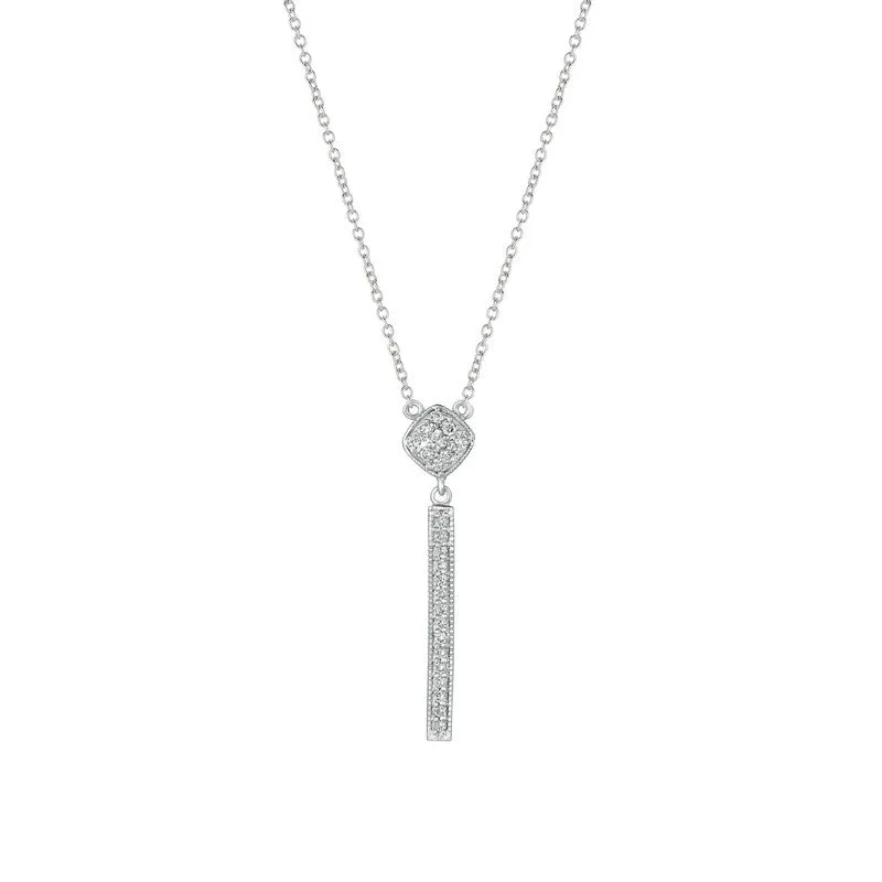 DIAMOND BAR DROP NECKLACE 14K GOLD (0.3 CTW)