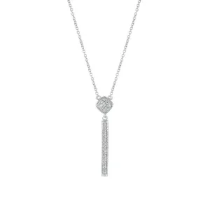 DIAMOND BAR DROP NECKLACE 14K GOLD (0.3 CTW)