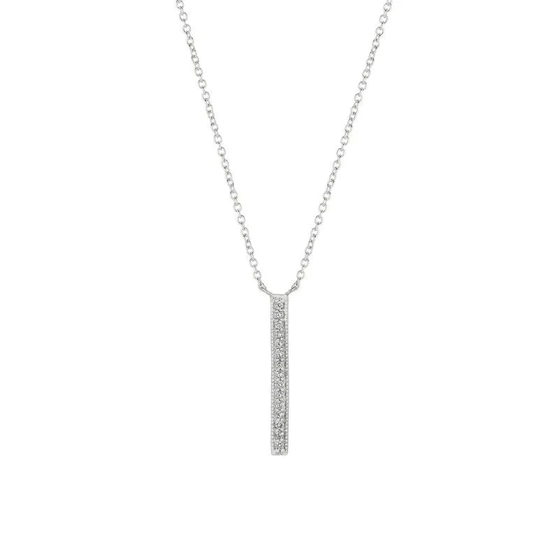 DIAMOND BAR NECKLACE 14K GOLD (0.15 CTW) 2