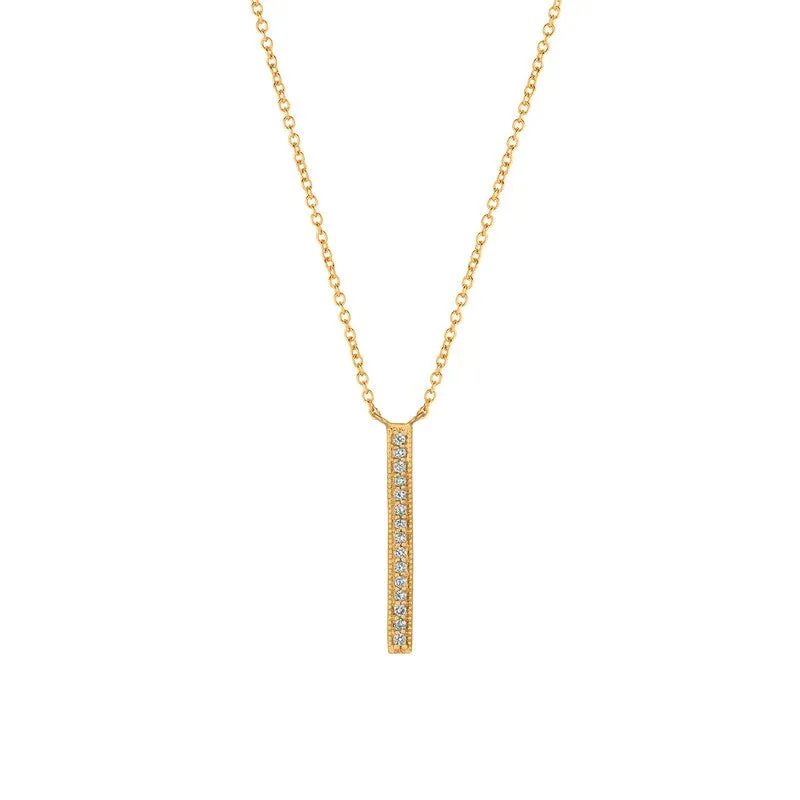 DIAMOND BAR NECKLACE 14K GOLD (0.15 CTW) 2