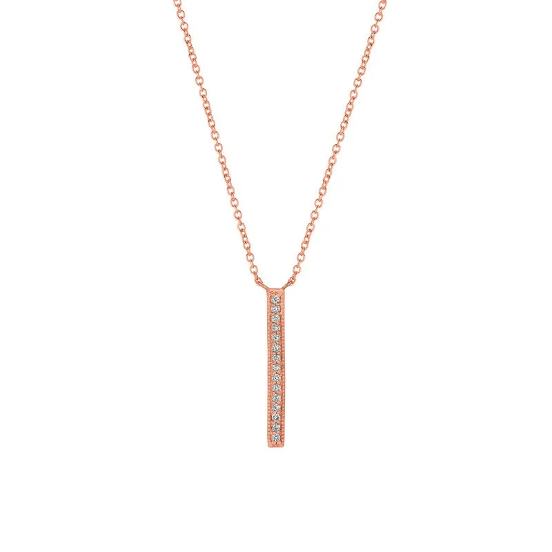 DIAMOND BAR NECKLACE 14K GOLD (0.15 CTW) 2