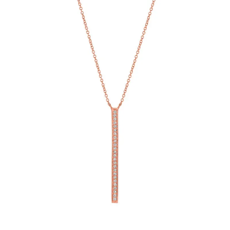 DIAMOND BAR NECKLACE 14K GOLD (0.25 CTW) 3