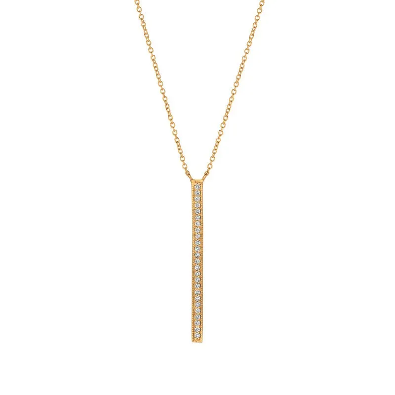 DIAMOND BAR NECKLACE 14K GOLD (0.25 CTW) 3