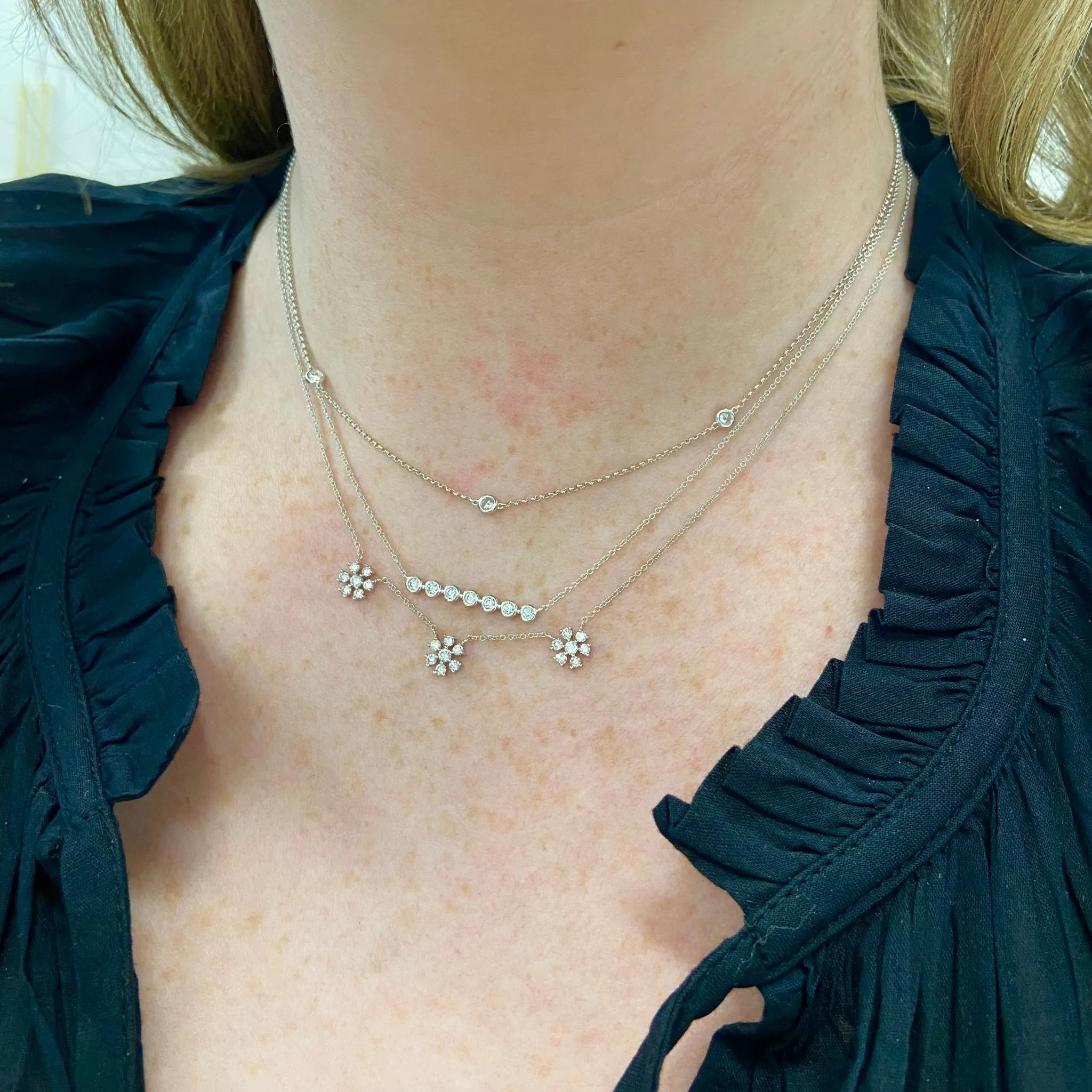 Diamond Bezel Bar Necklace