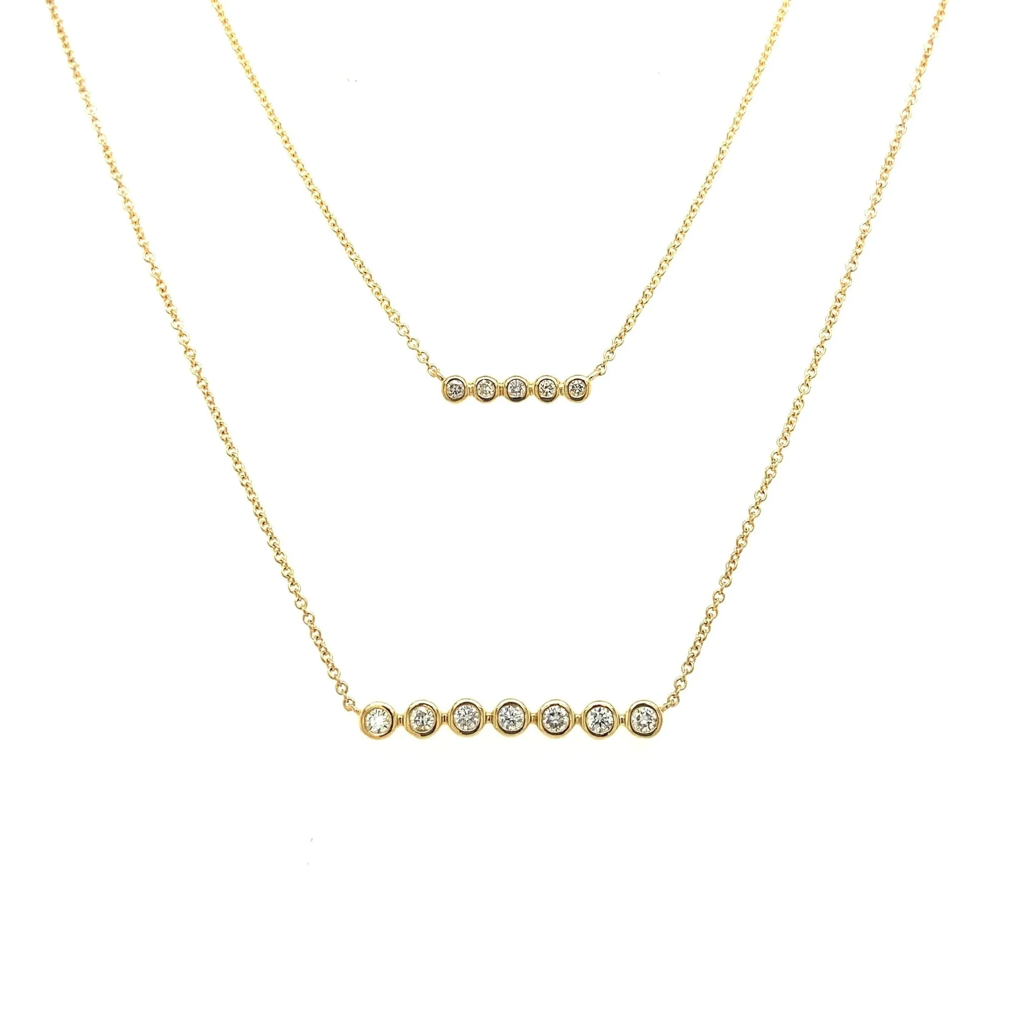 Diamond Bezel Bar Necklace