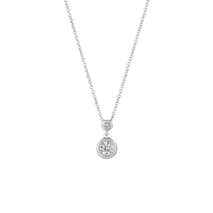 DIAMOND BEZEL DROP NECKLACE 14K GOLD (0.35 CTW)
