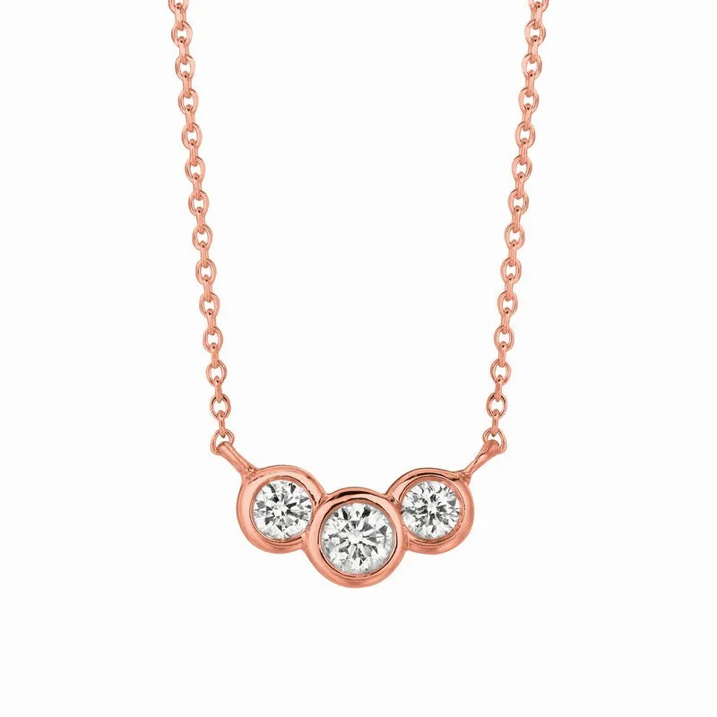 DIAMOND BEZEL NECKLACE 14K GOLD (0.5 CTW)