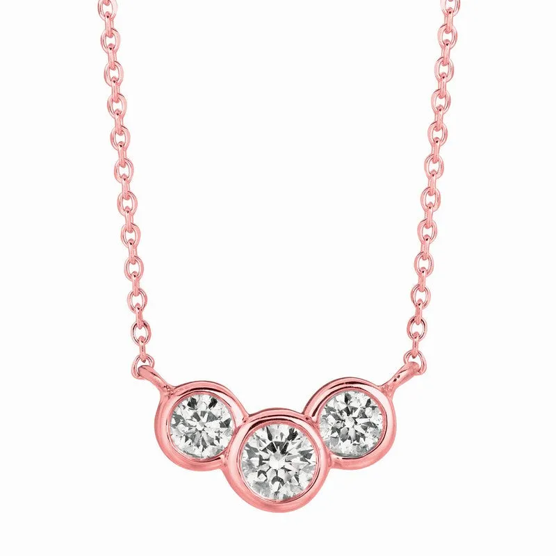 DIAMOND BEZEL NECKLACE 14K GOLD (1 CTW) 1