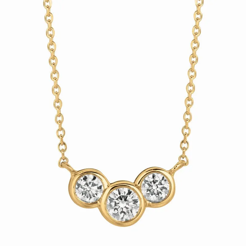 DIAMOND BEZEL NECKLACE 14K GOLD (1 CTW) 1