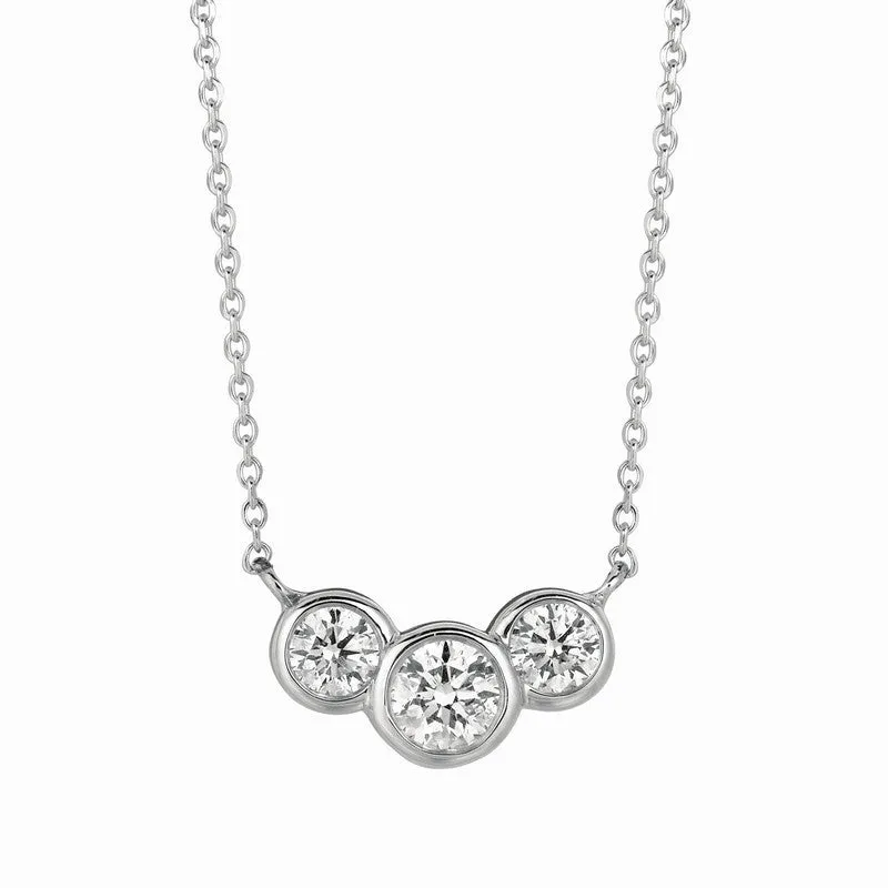 DIAMOND BEZEL NECKLACE 14K GOLD (1 CTW) 1