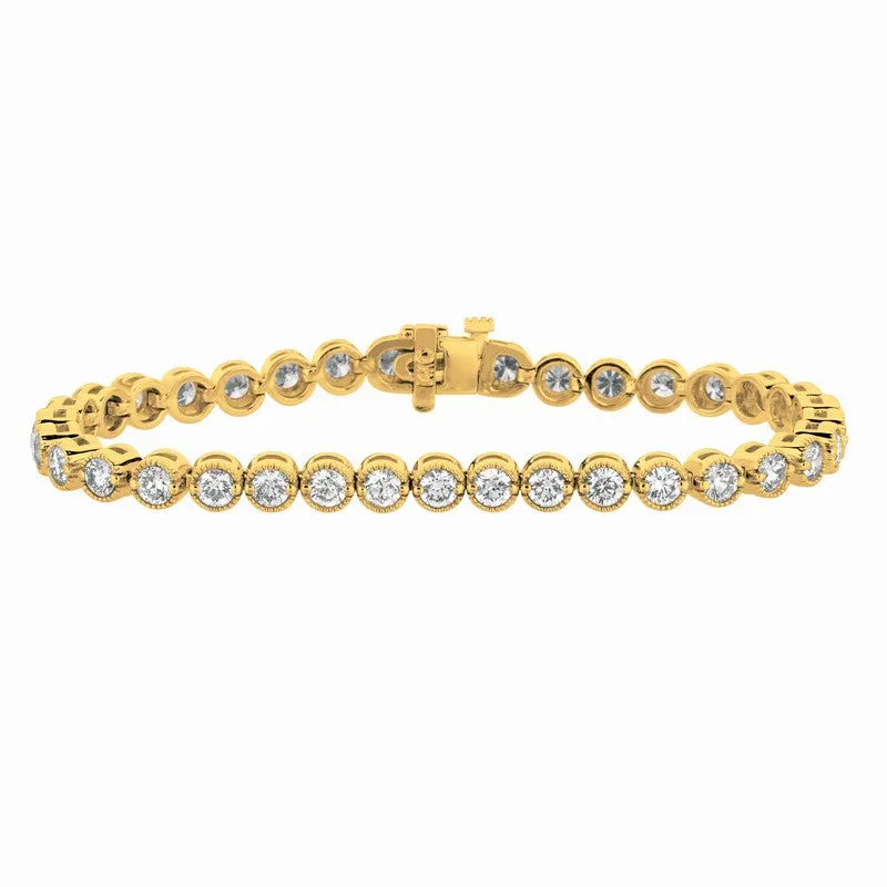 DIAMOND BRACELET 14K GOLD (4.02 CTW)