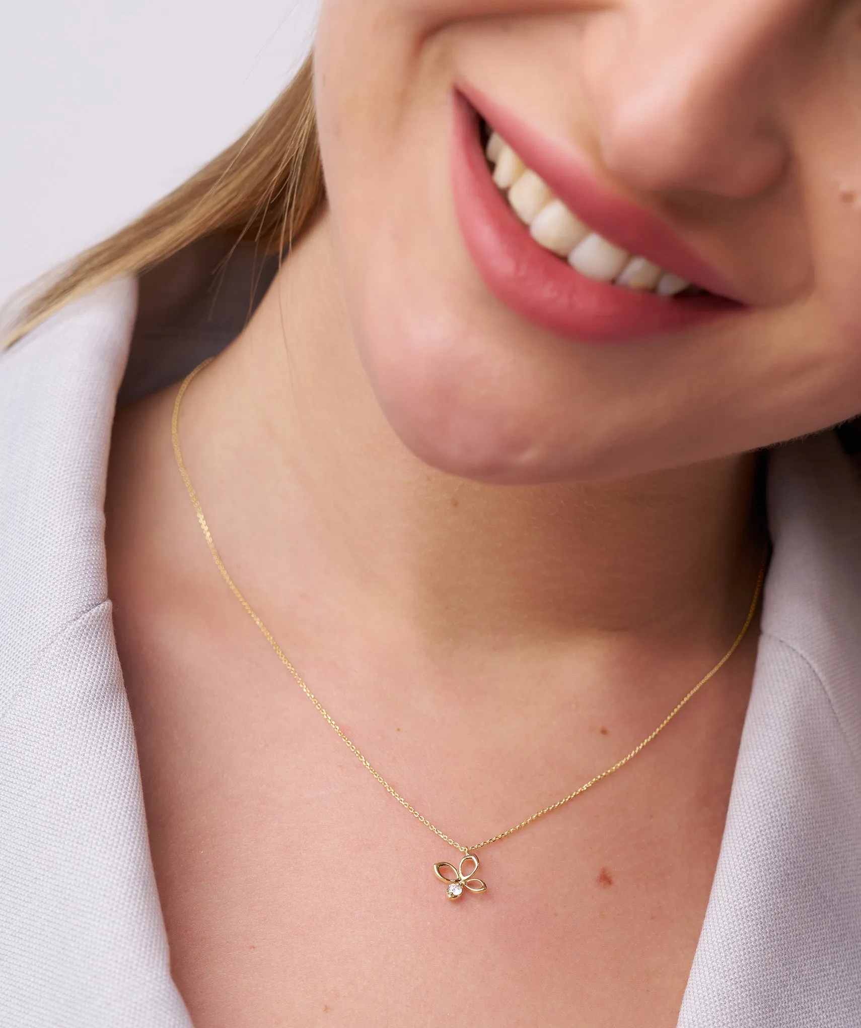 Diamond Butterfly Pendant