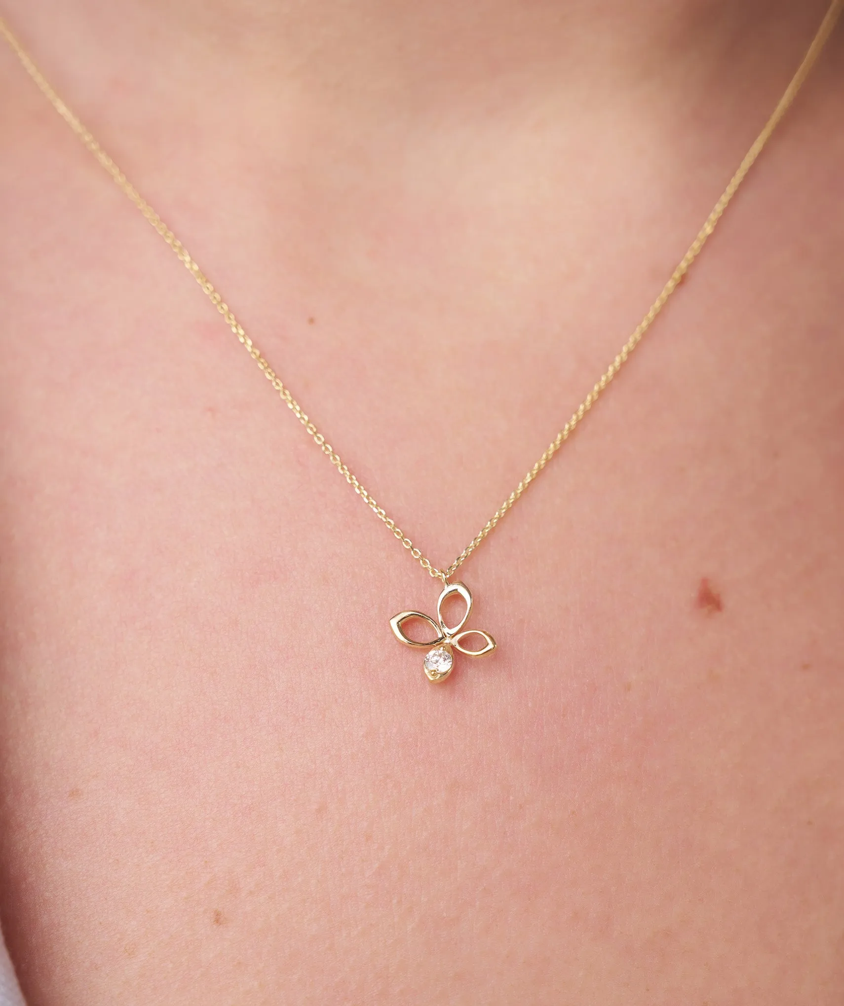 Diamond Butterfly Pendant