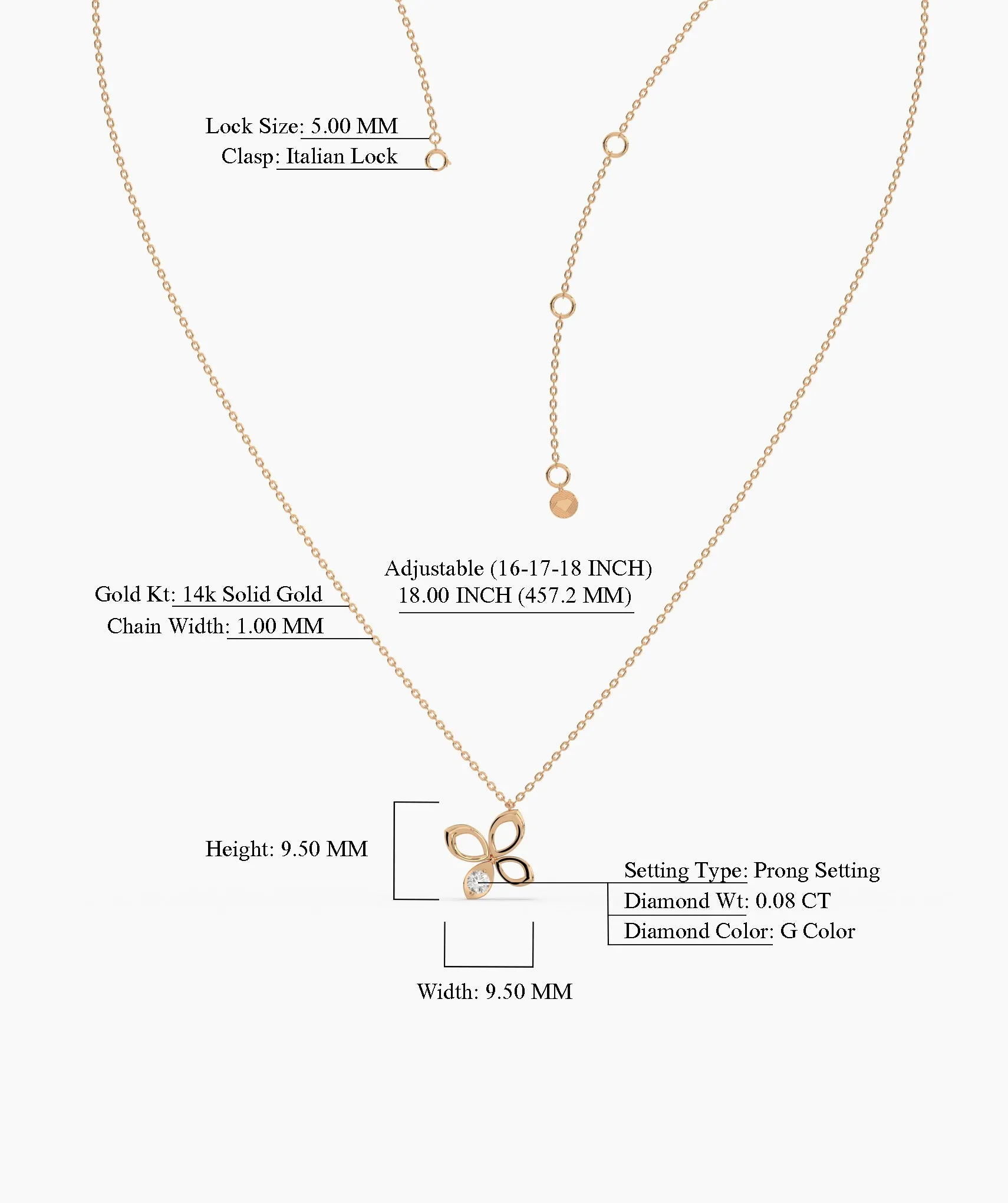 Diamond Butterfly Pendant