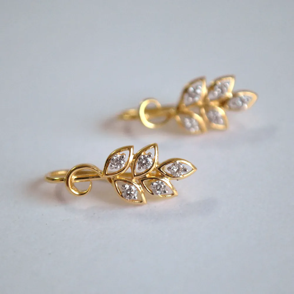 Diamond Cluster  Ear Wire Earrings