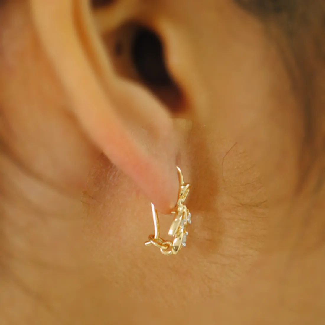 Diamond Cluster  Ear Wire Earrings