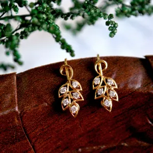 Diamond Cluster  Ear Wire Earrings