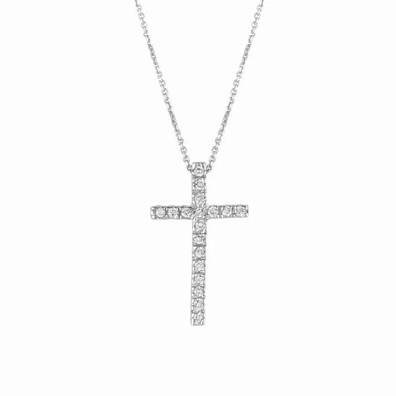 DIAMOND CROSS NECKLACE 14K GOLD (0.15 CTW)