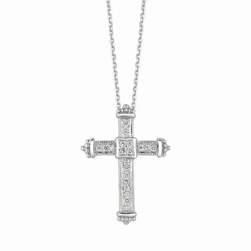 DIAMOND CROSS NECKLACE 14K GOLD (0.33 CTW) N5290WD